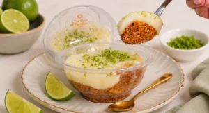 Torta de limão no pote da Cheiro d'Bolo, com raspas de limão por cima